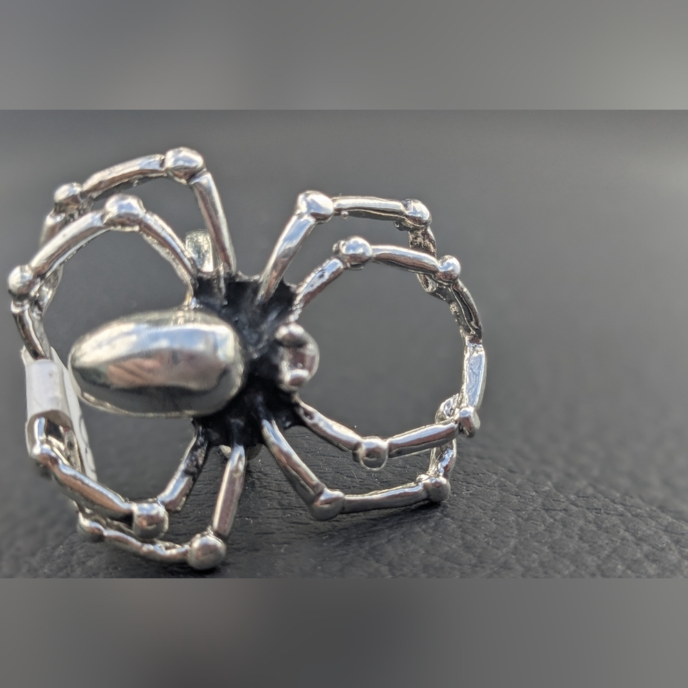 Silver Spider Statement Ring - image 2